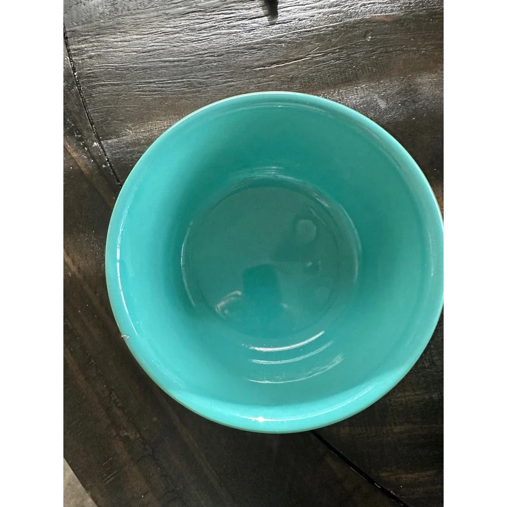 Fiesta Turquoise Cereal Bowls Set of 2 Homer Laughlin Turquoise Blue Glaze EUC
